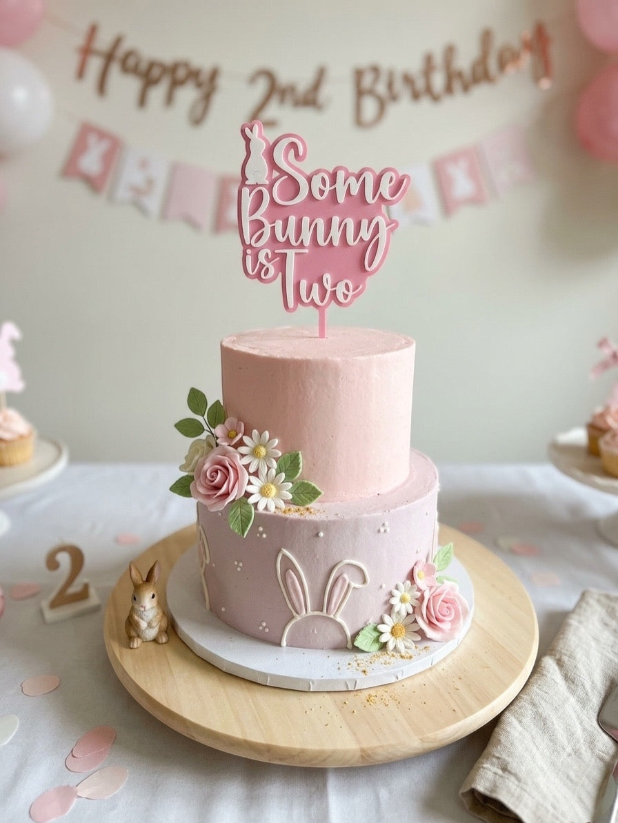 Some Bunny is Cake Topper – Personalized Bunny Birthday
