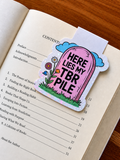 Here Lies My TBR Pile Magnetic Bookmark - Funny Gift for Book Lovers