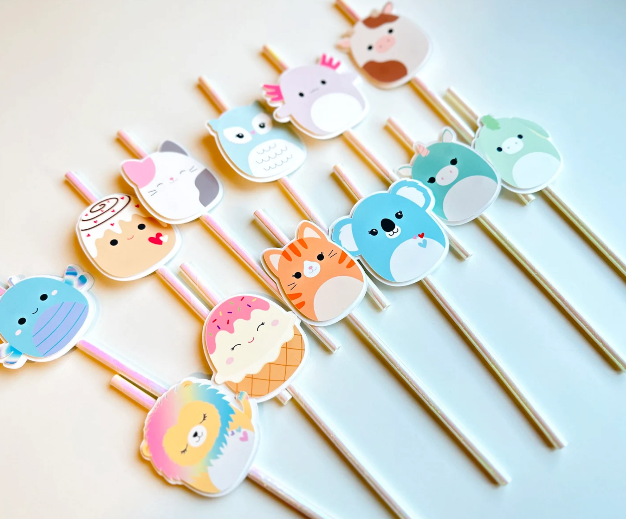 Cute Mallow Theme Party Pack - Custom Cake Topper & Birthday Decor Bundle