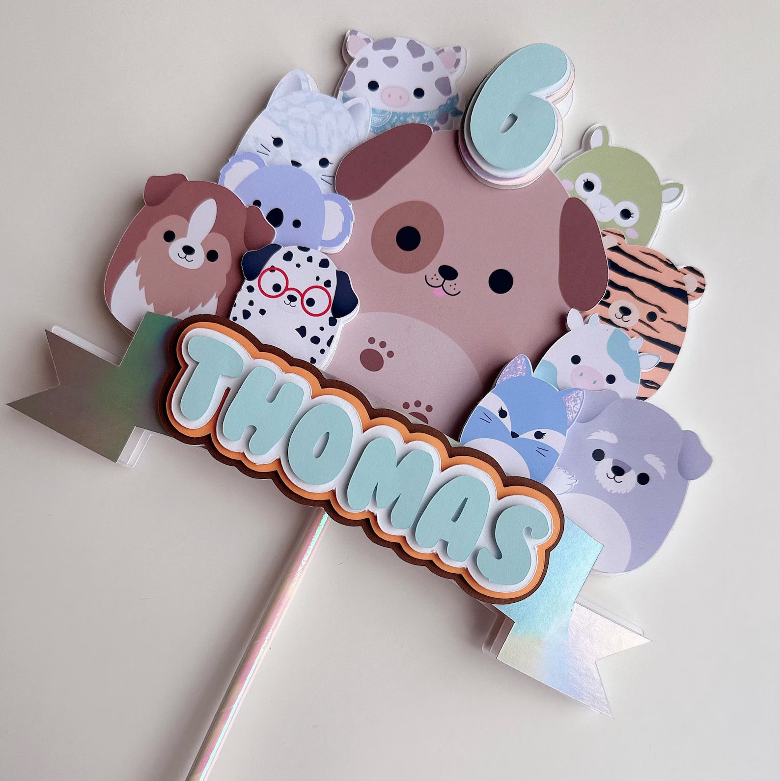 Cute Mallow Theme Party Pack - Custom Cake Topper & Birthday Decor Bundle