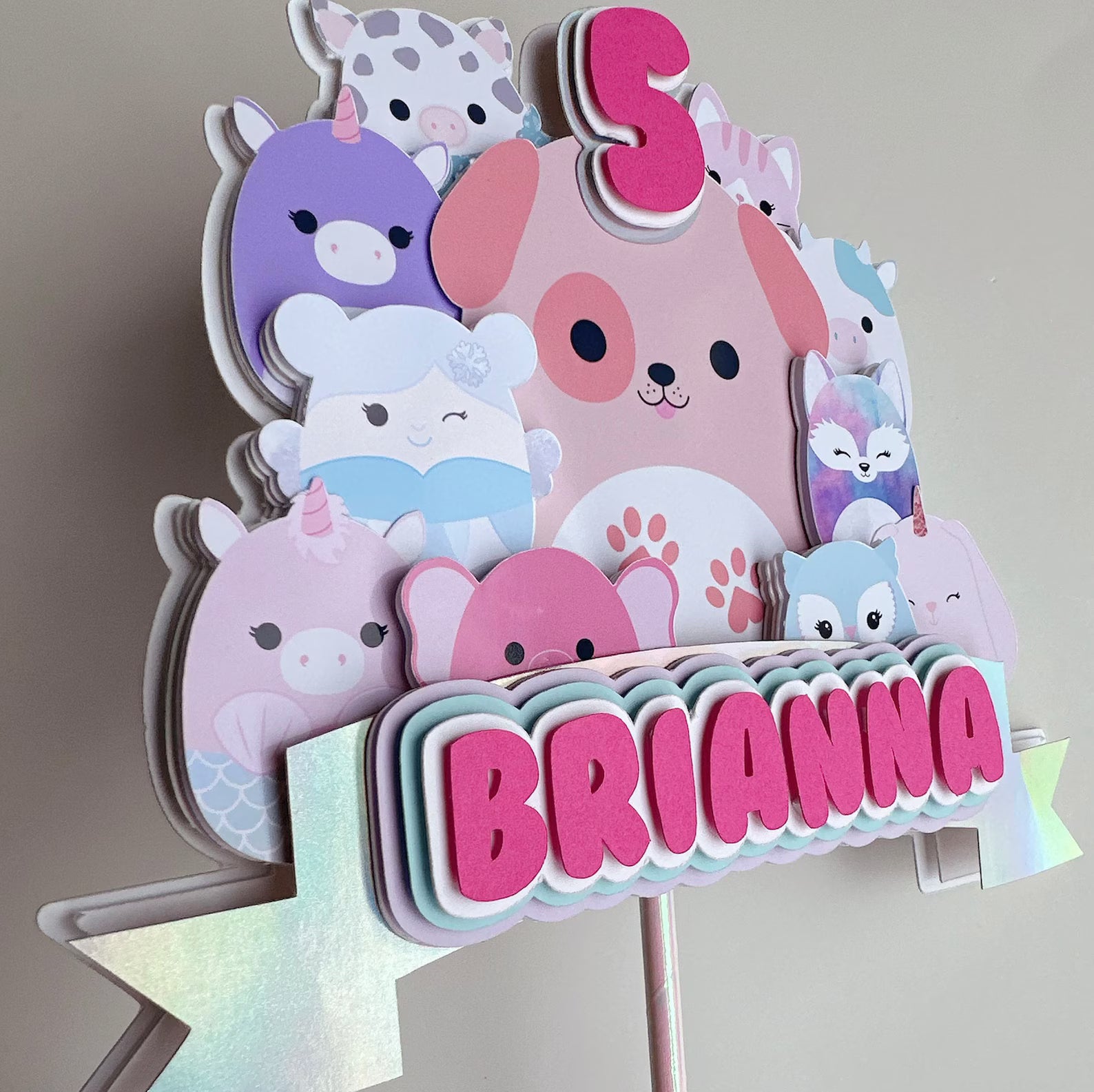 Cute Mallow Theme Party Pack - Custom Cake Topper & Birthday Decor Bundle