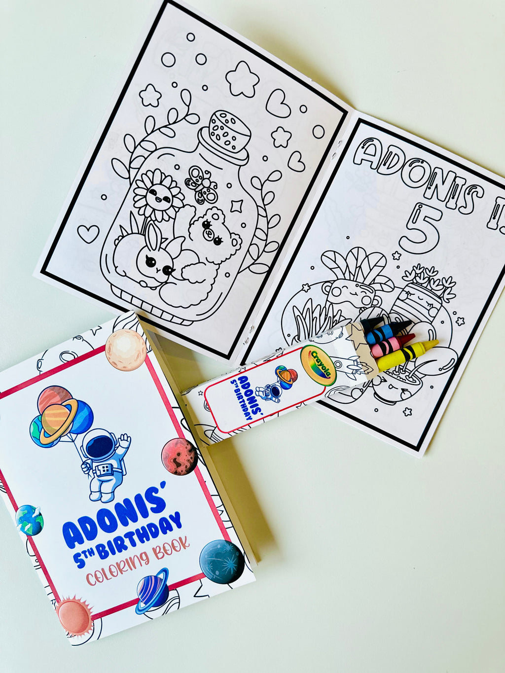 Personalized Coloring Book Party Favors | Custom Birthday Theme