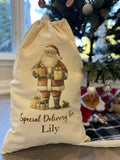 Personalized Christmas Santa Sack – Extra Large Custom Canvas Holiday Sack