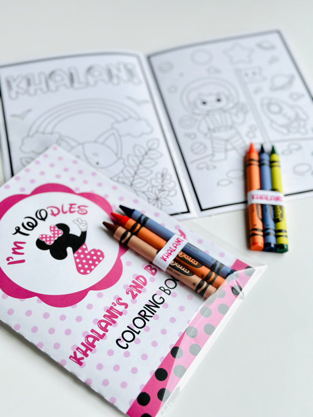 Personalized Coloring Book Party Favors | Custom Birthday Theme