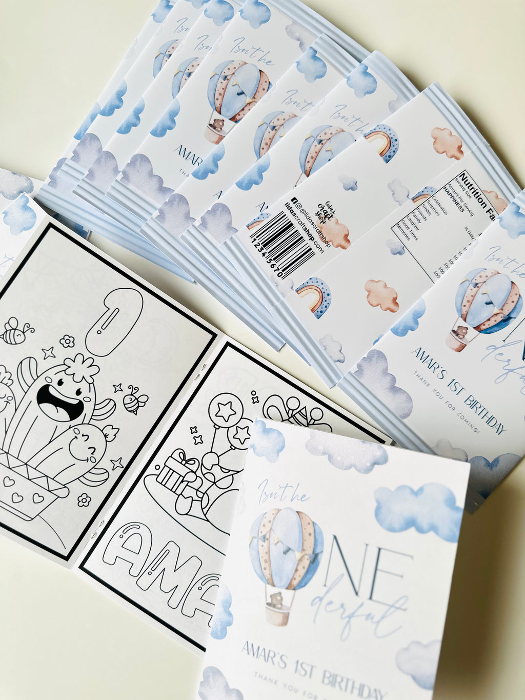 Personalized Coloring Book Party Favors | Custom Birthday Theme