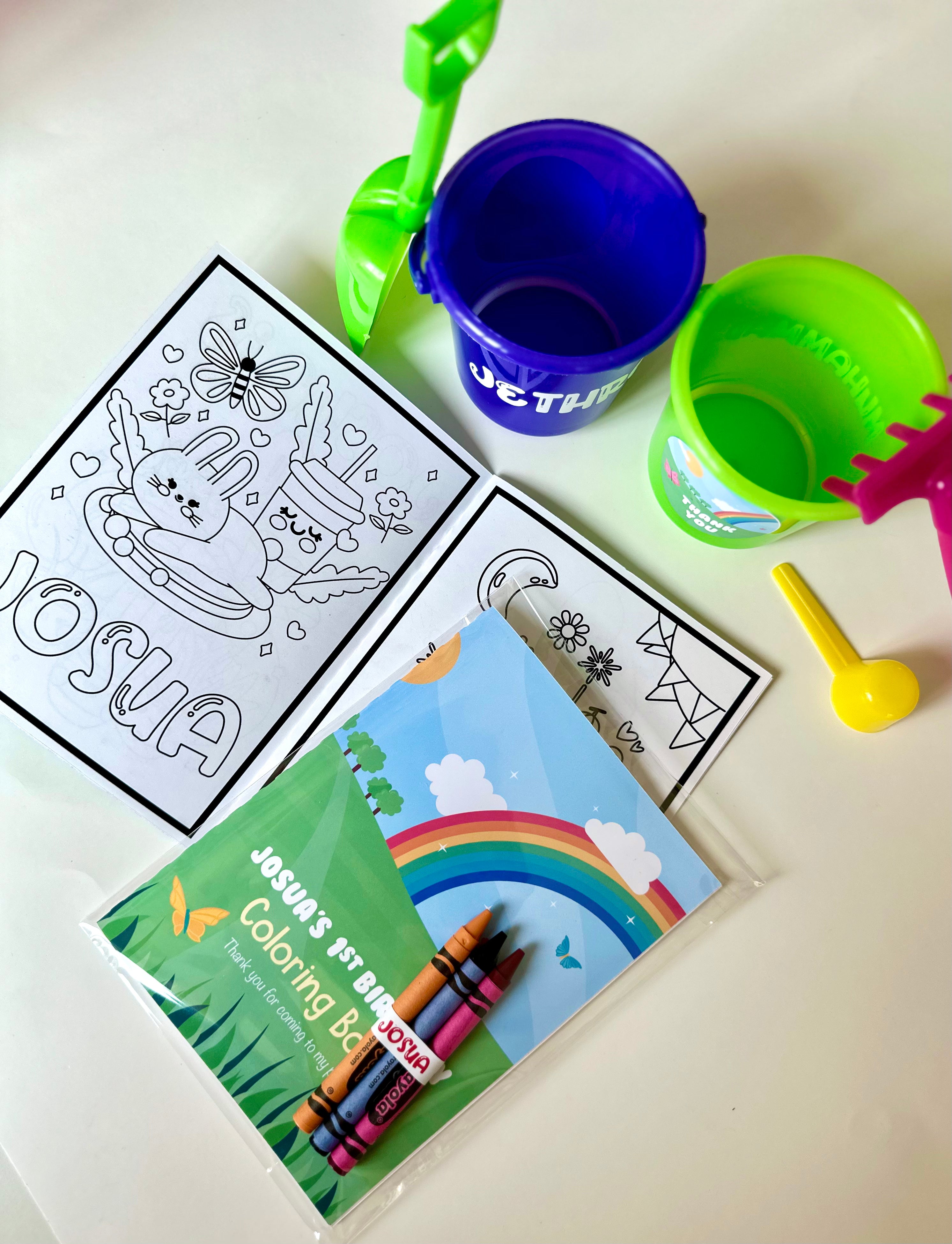 Personalized Coloring Book Party Favors | Custom Birthday Theme