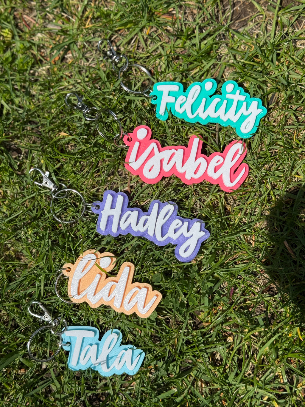 Personalized 3D Printed Name Keychain