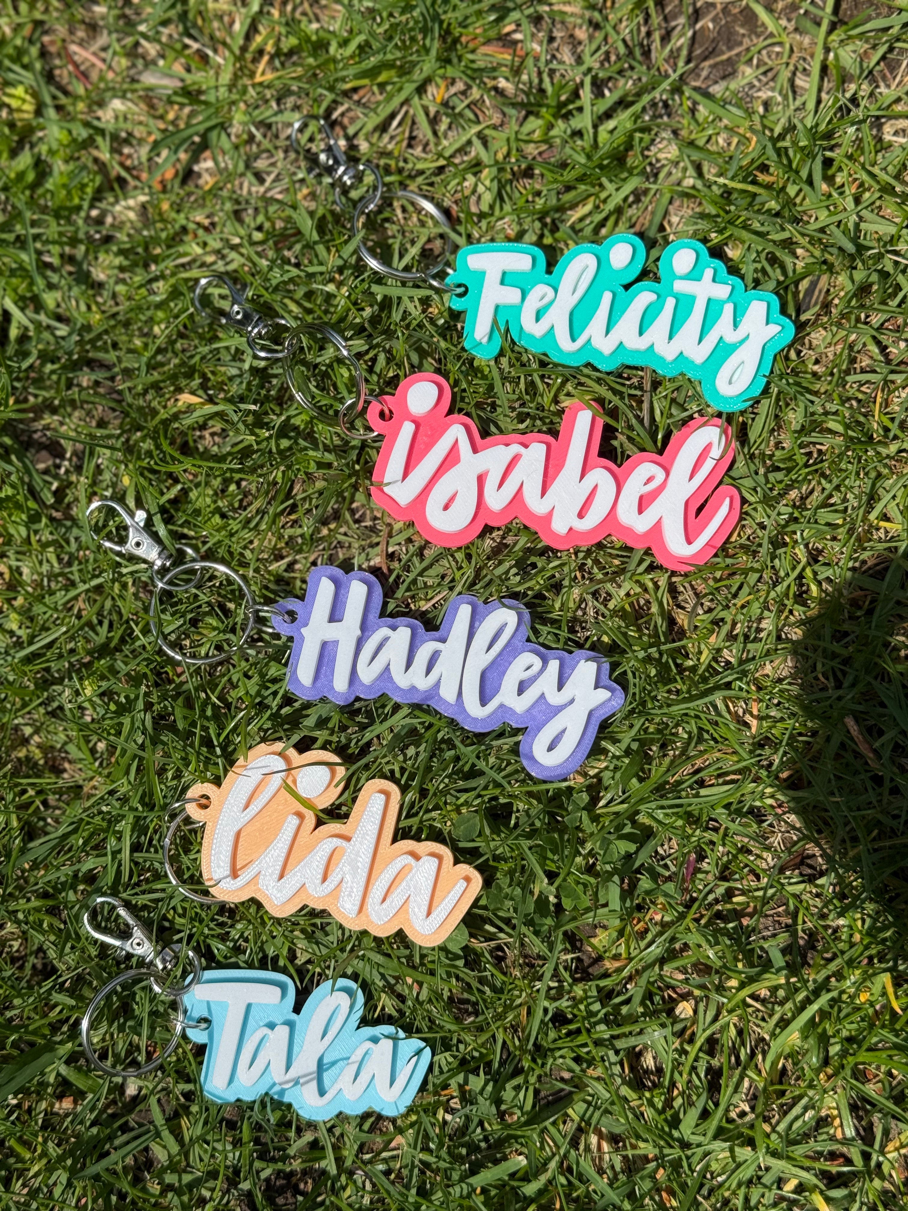 Personalized 3D Printed Name Keychain