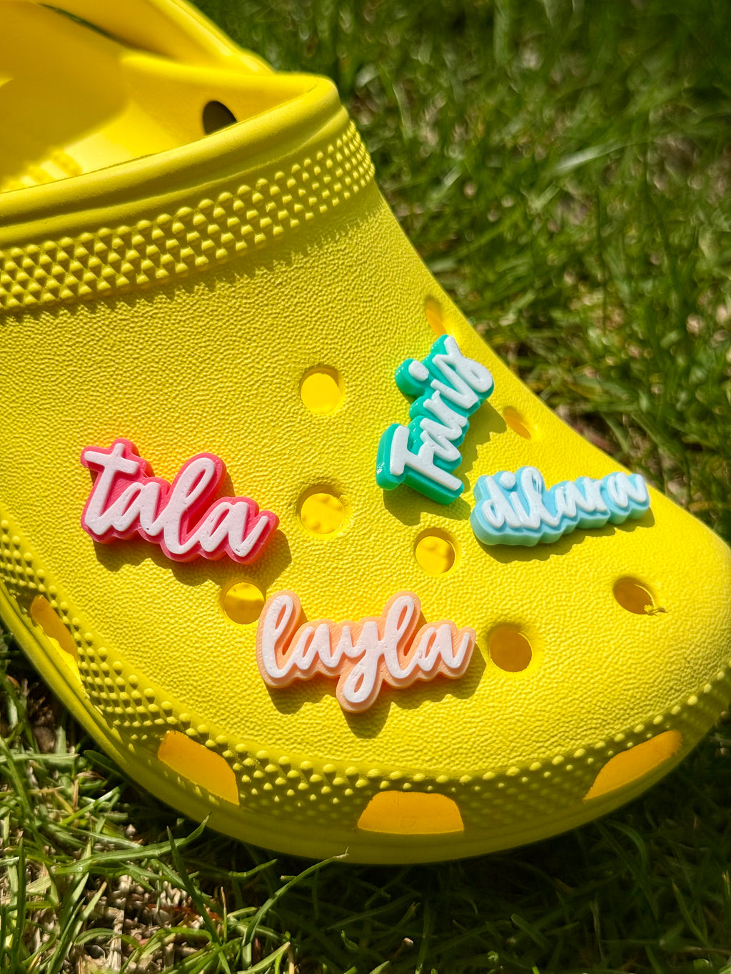 Custom Name Clog Charms | Personalized 3D Printed Shoe Charms (Set of 2)