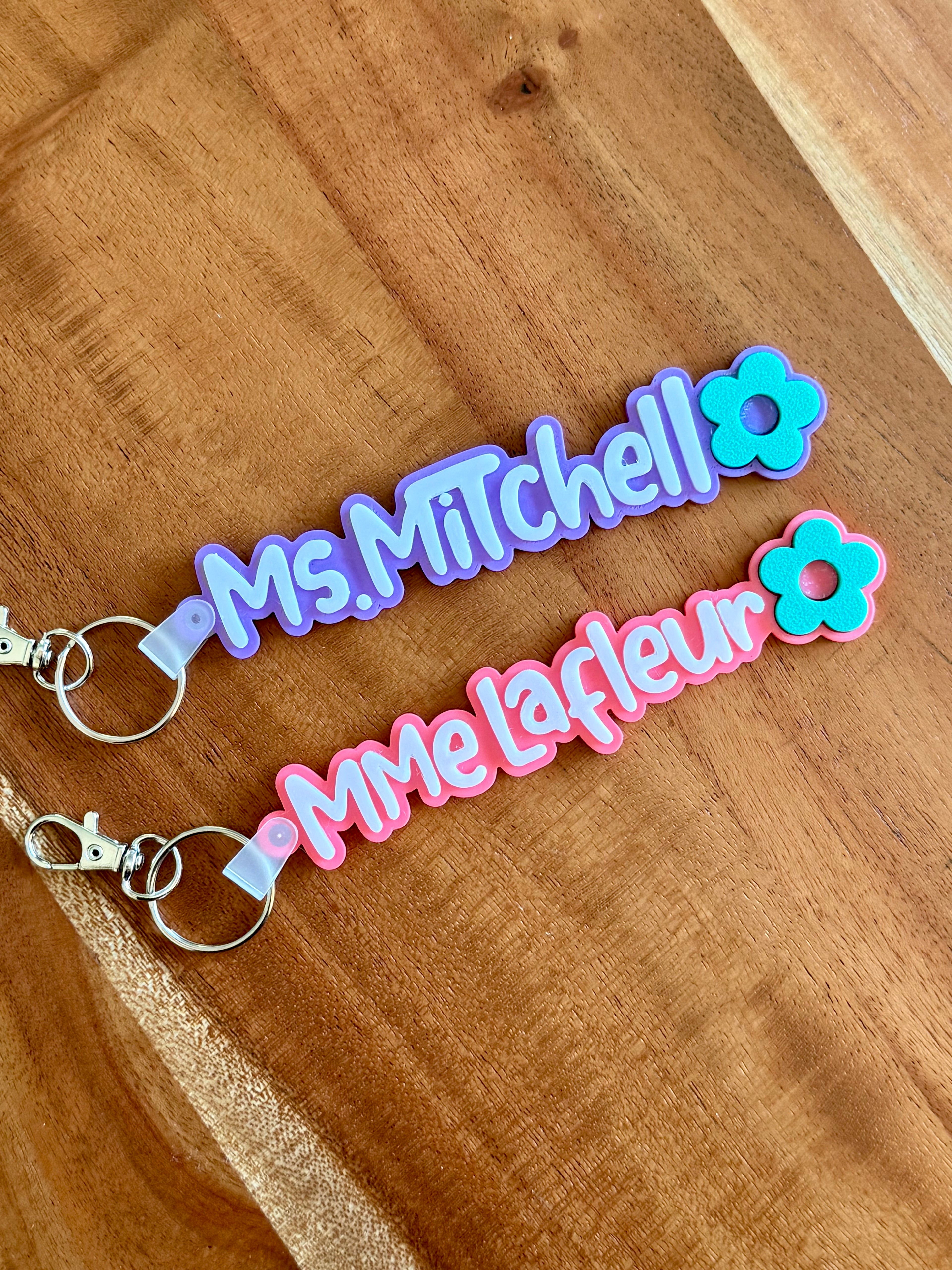 Personalized 3D Printed Name Keychain