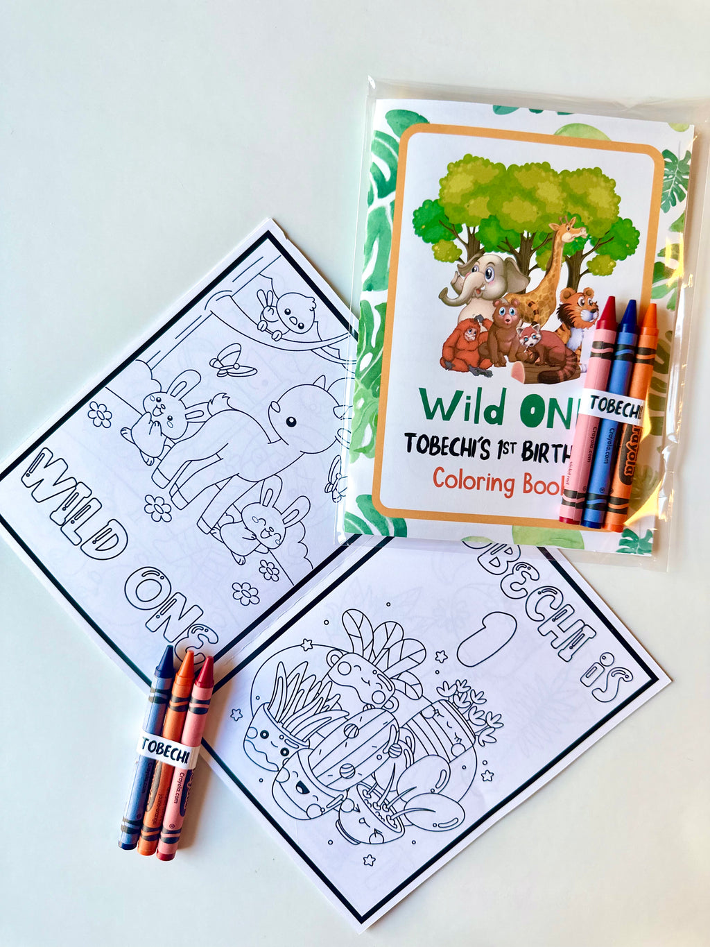 Personalized Coloring Book Party Favors | Custom Birthday Theme
