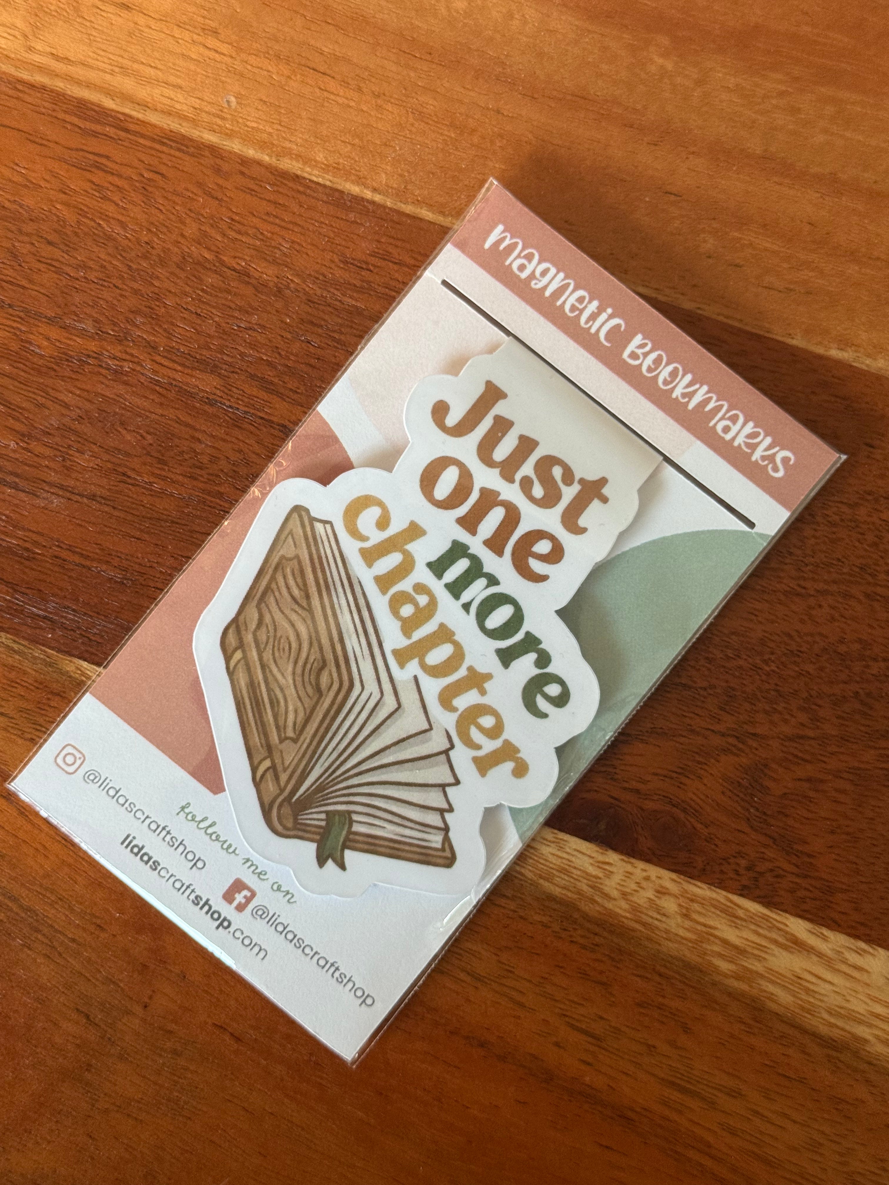 Just One More Chapter Magnetic Bookmark - Funny Gift for Book Lovers