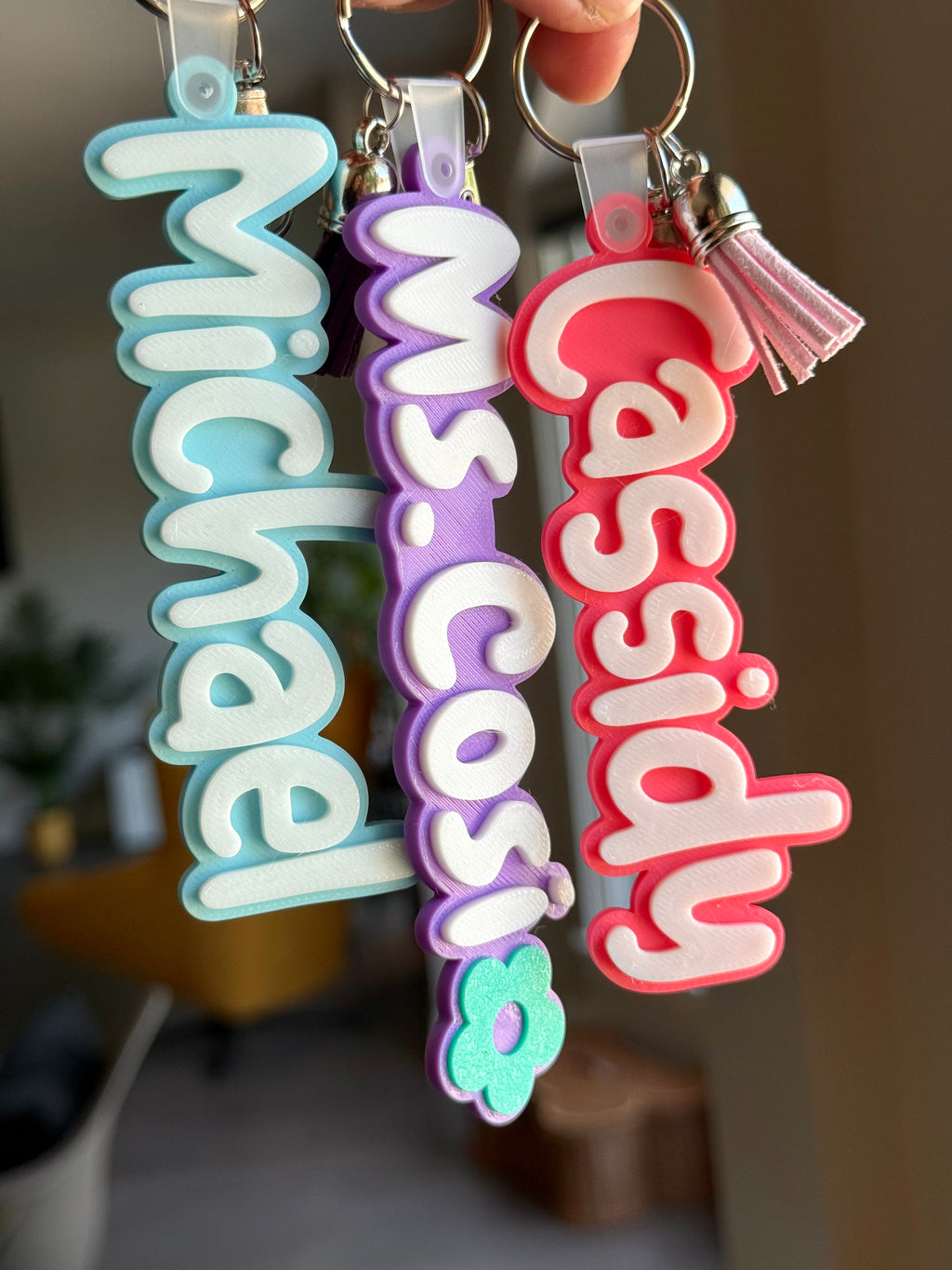 Personalized 3D Printed Name Keychain