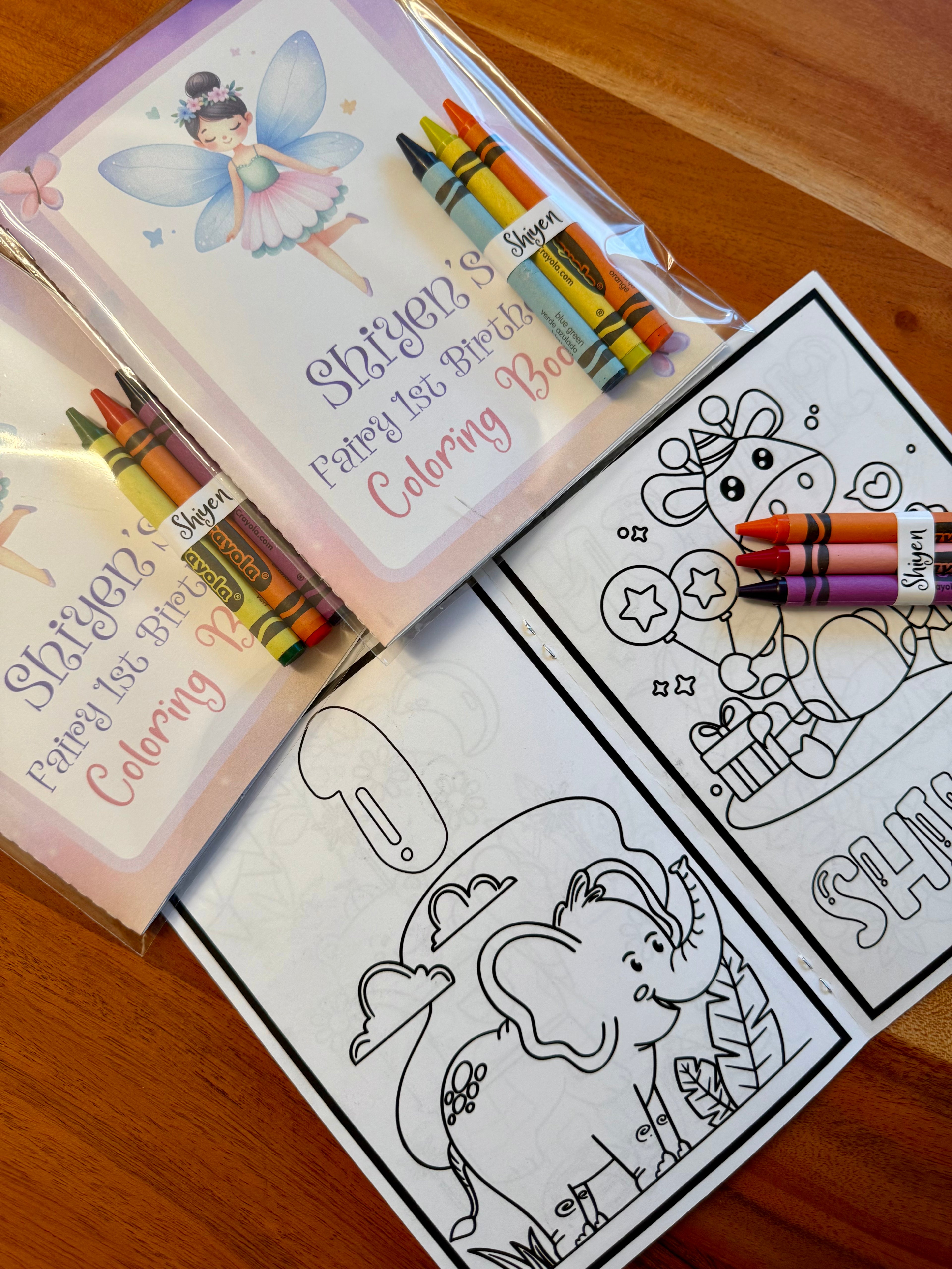 Personalized Coloring Book Party Favors | Custom Birthday Theme