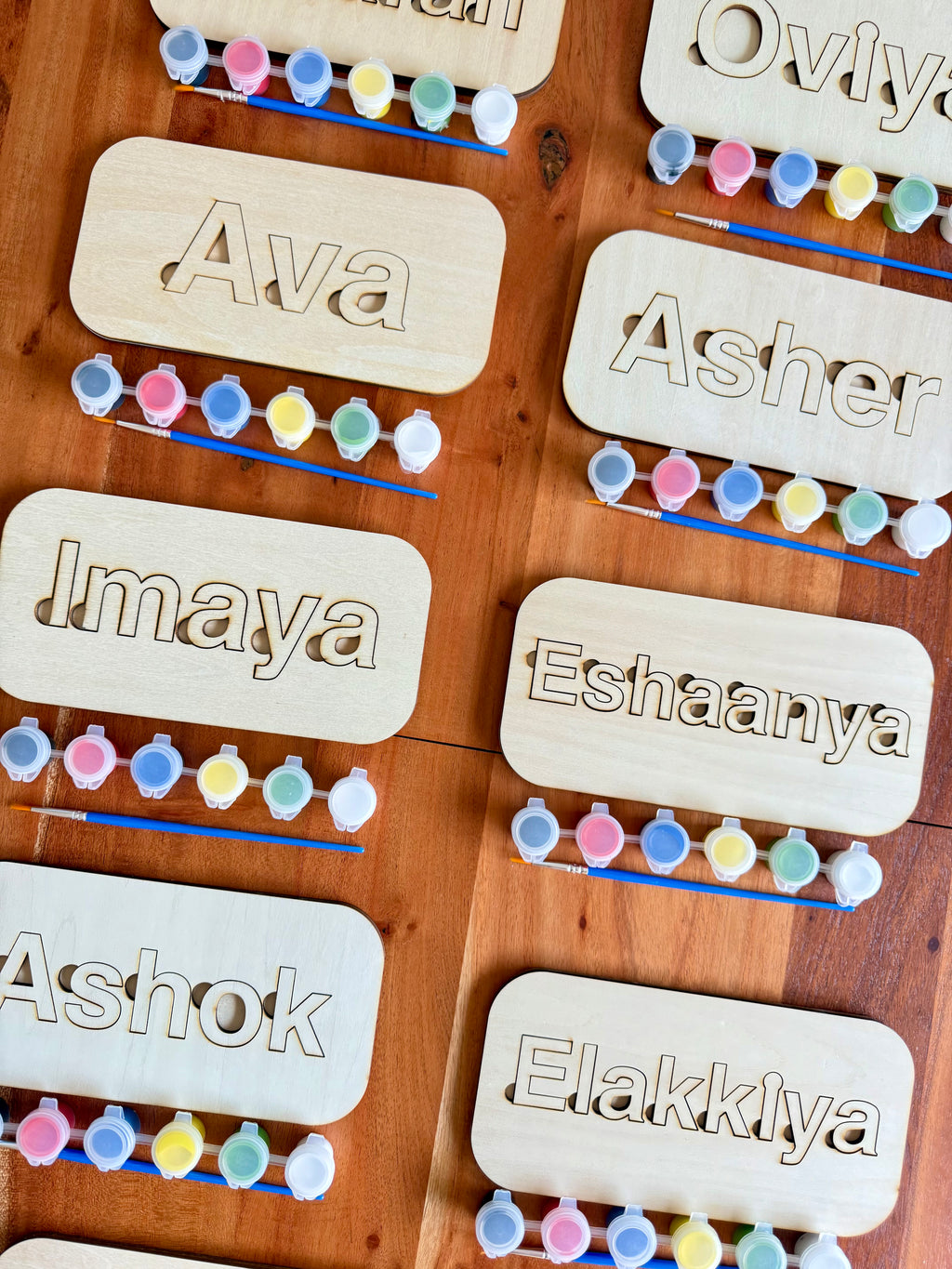 Personalized Wooden Name Puzzle DIY Paint Kit