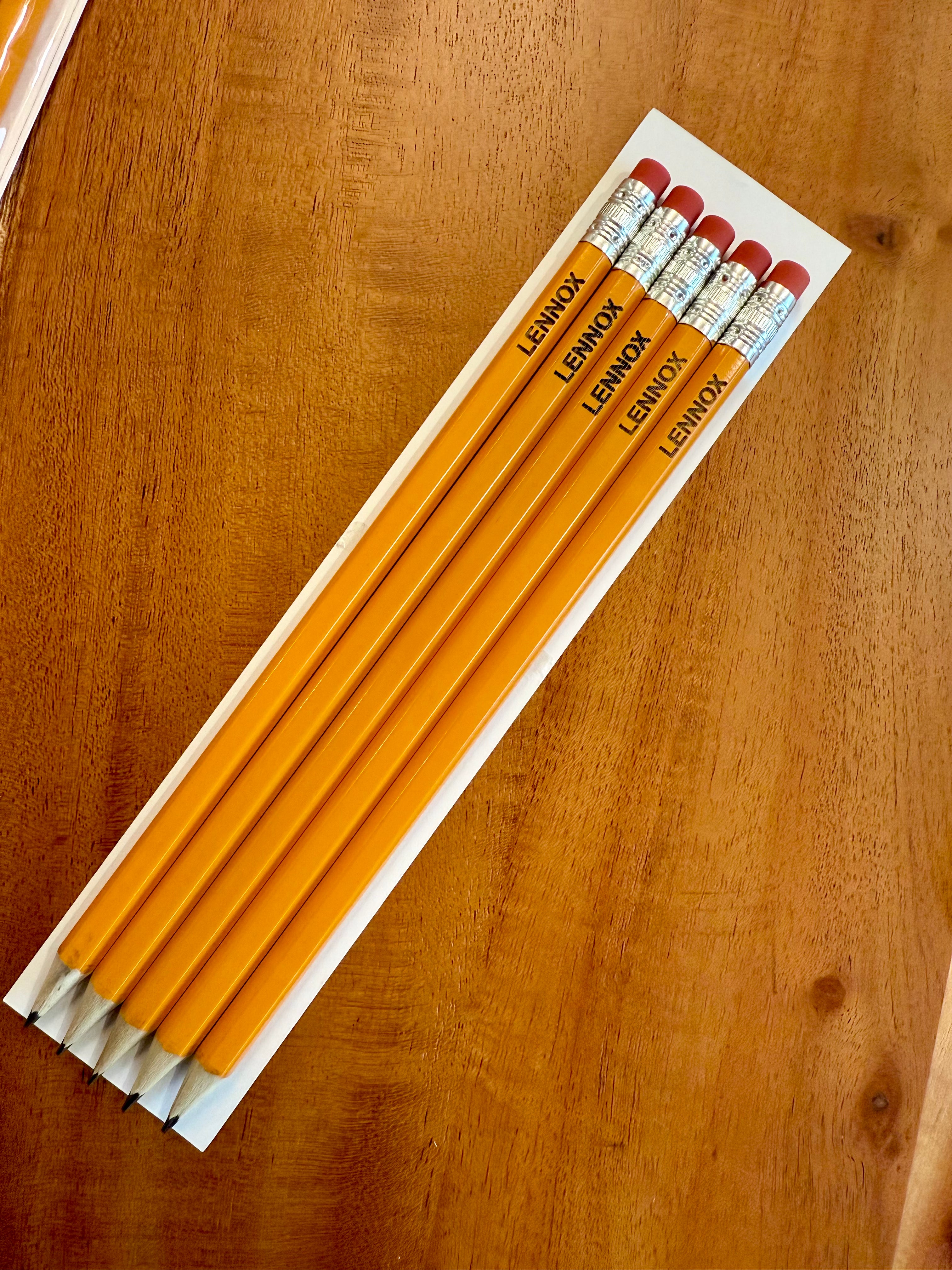 Personalized Name Pencils | Set of 5 Custom Engraved Pencils