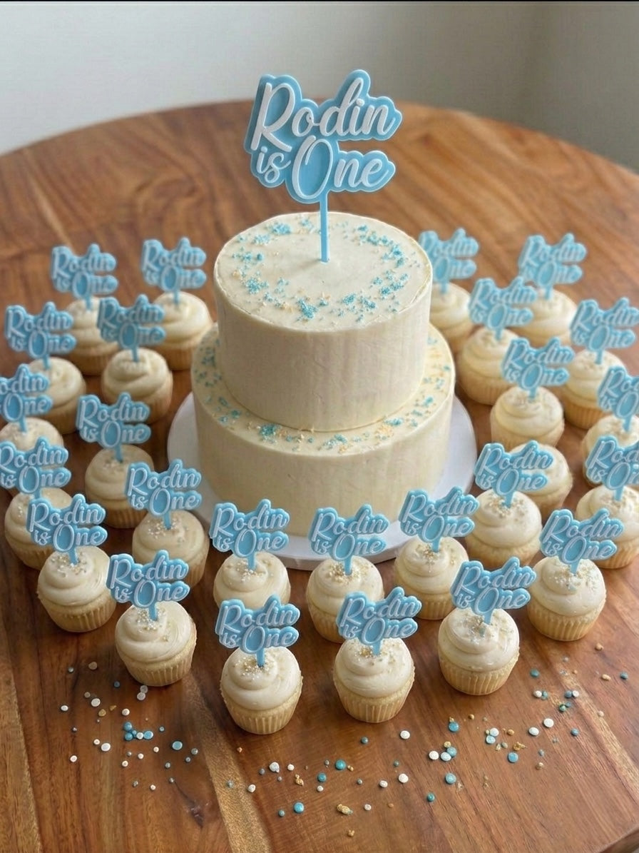 Personalized 3D Printed Birthday Cake Topper