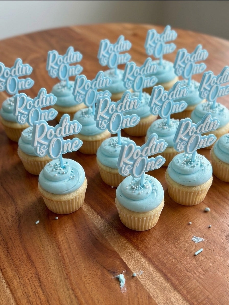Personalized 3D Printed Birthday Cake Topper