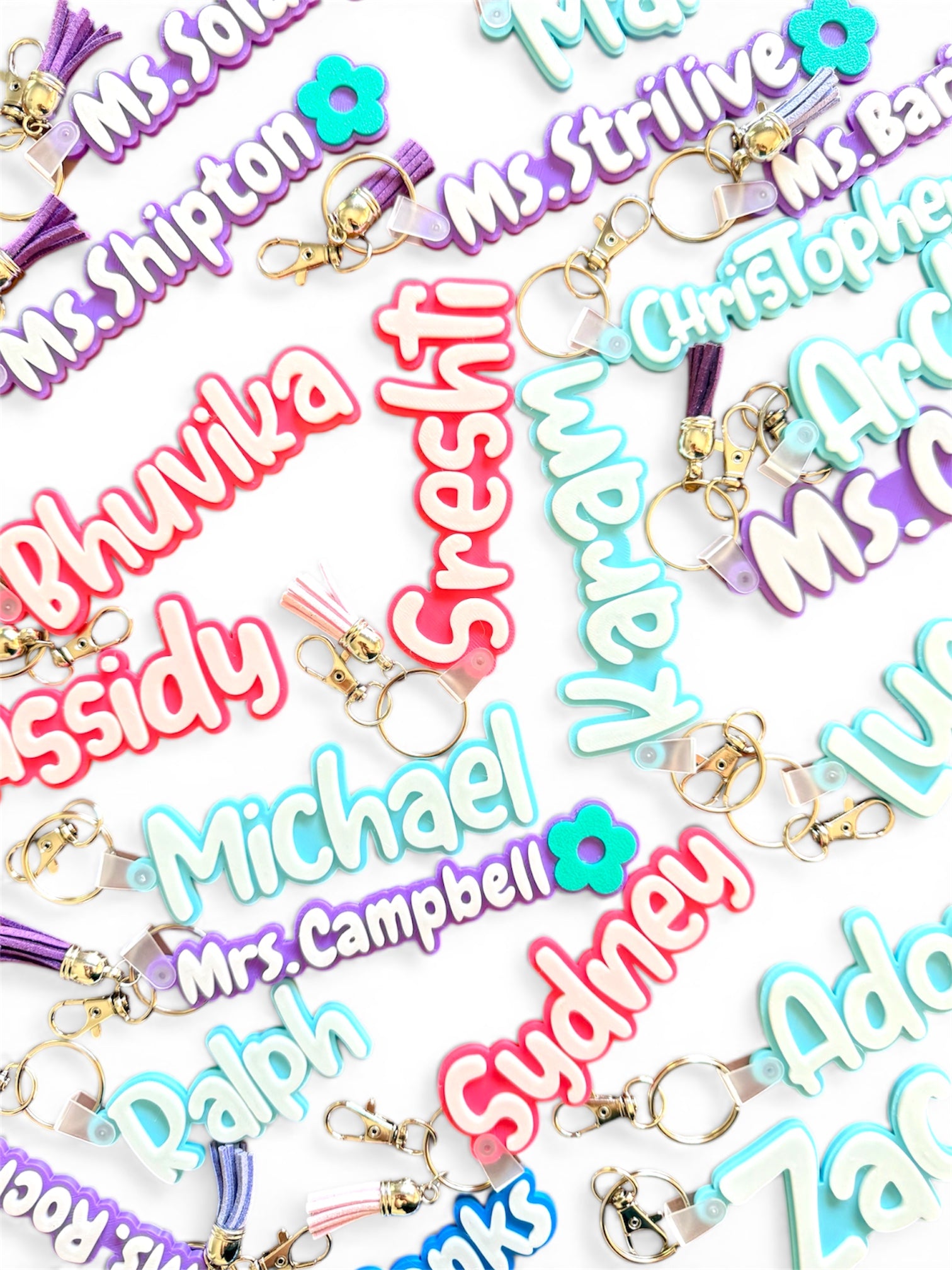 Personalized 3D Printed Name Keychain