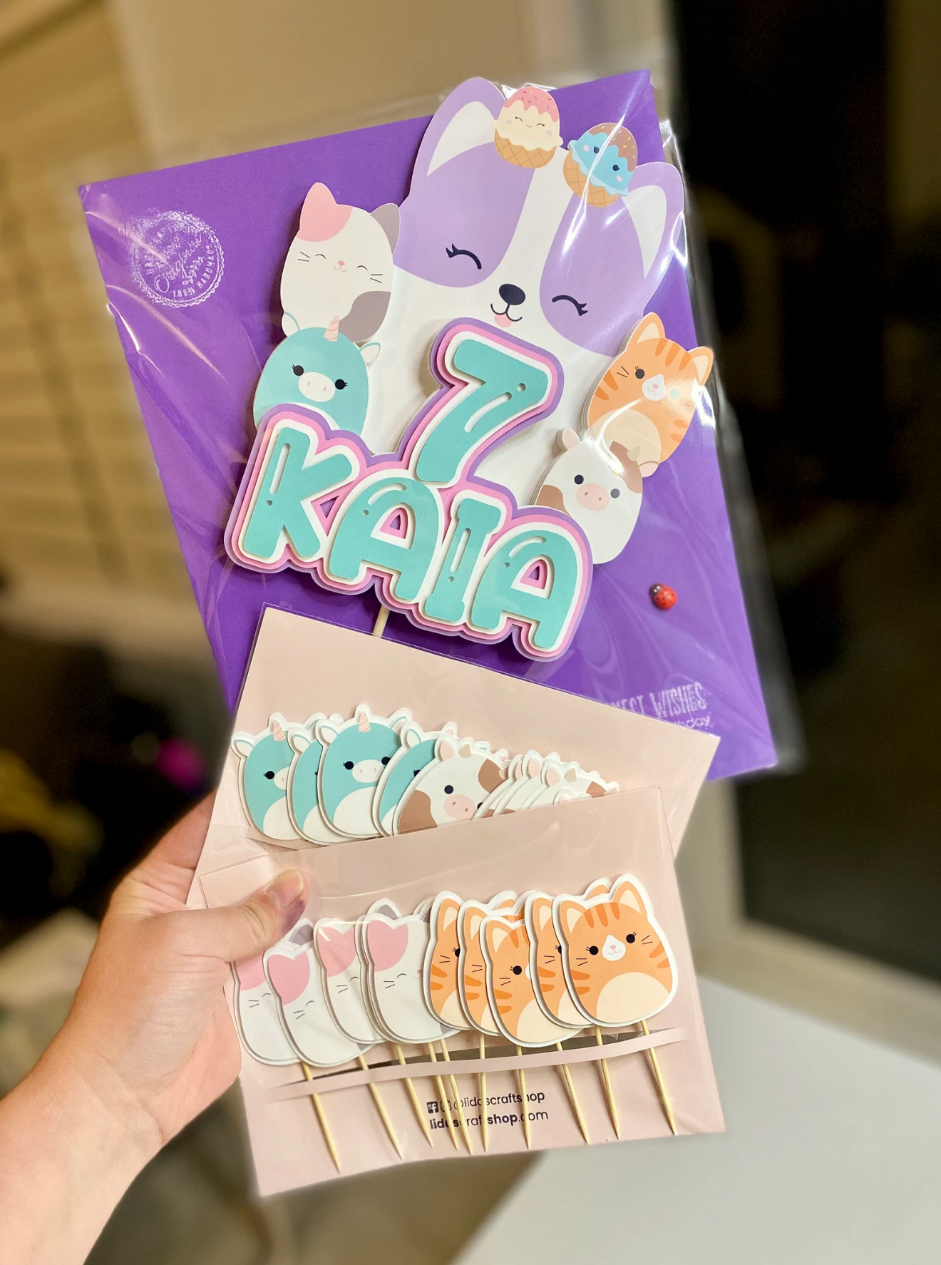 Cute Mallow Theme Party Pack - Custom Cake Topper & Birthday Decor Bundle