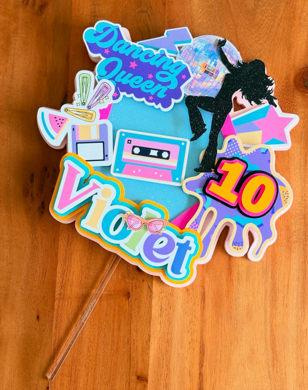Dancing Queen Birthday Topper | Retro Disco Theme