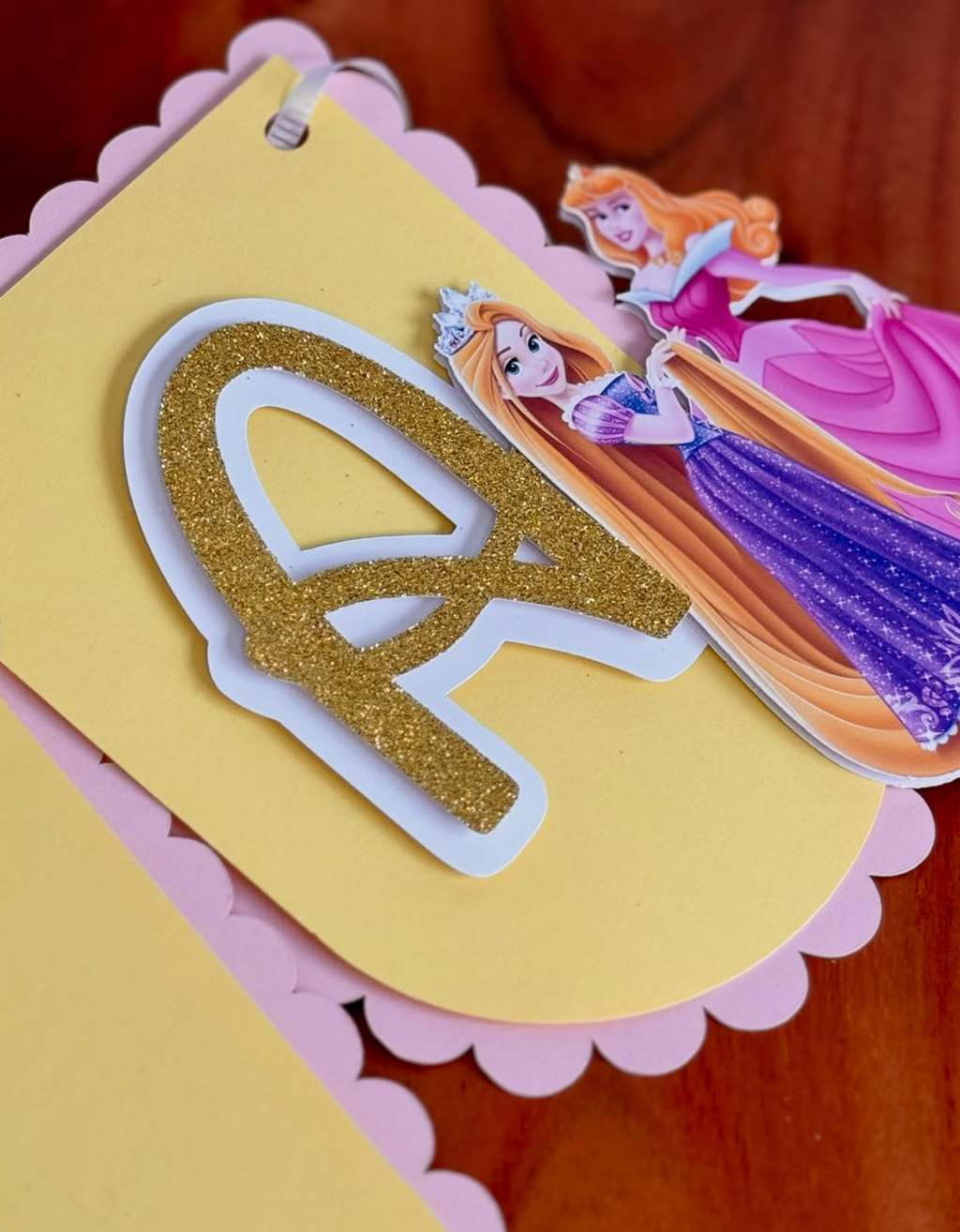 Personalized Princess Style Birthday Party Bundle - Yellow Gold Shaker Topper & Banner