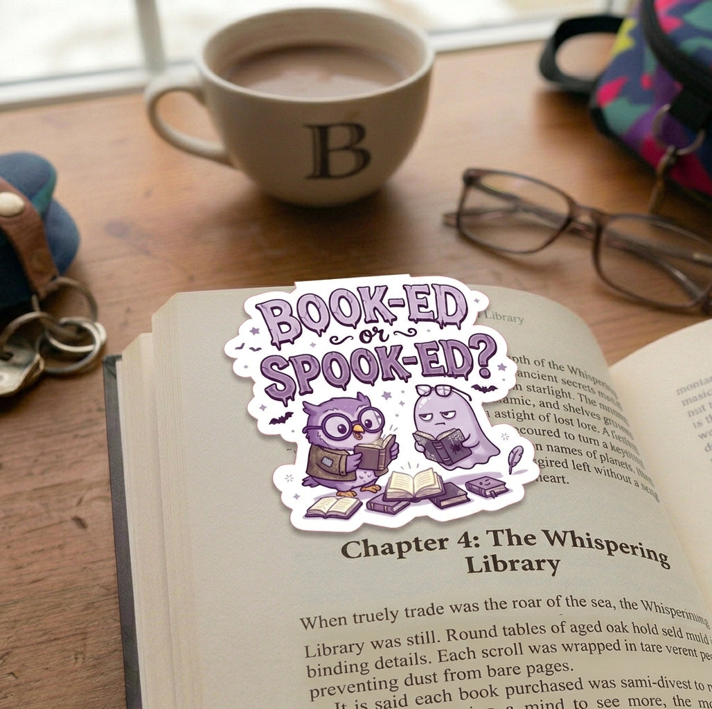 Halloween Magnetic Bookmark for Kids | Cute Spooky Halloween Bookmark | Reading Gift
