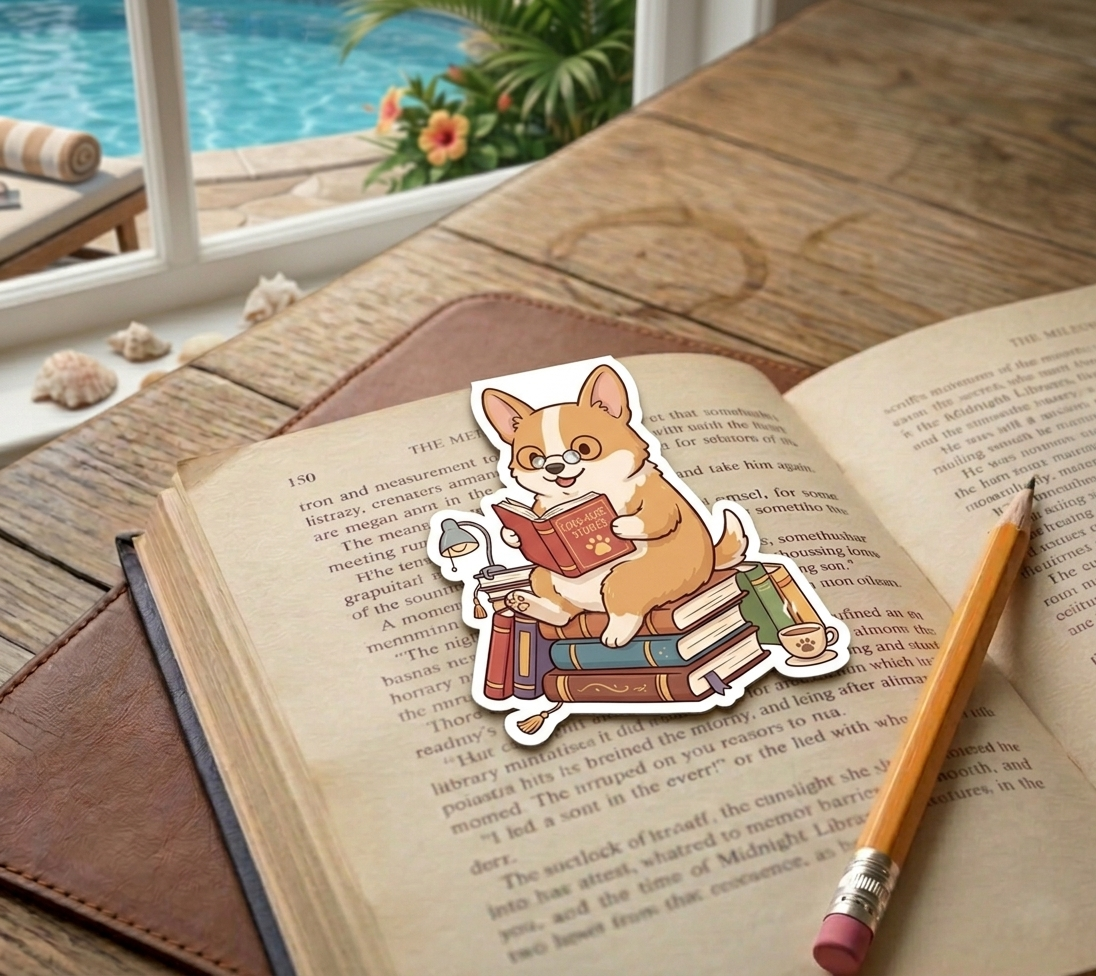 Cute Corgi Magnetic Bookmark - Clip-on Page Marker for Readers