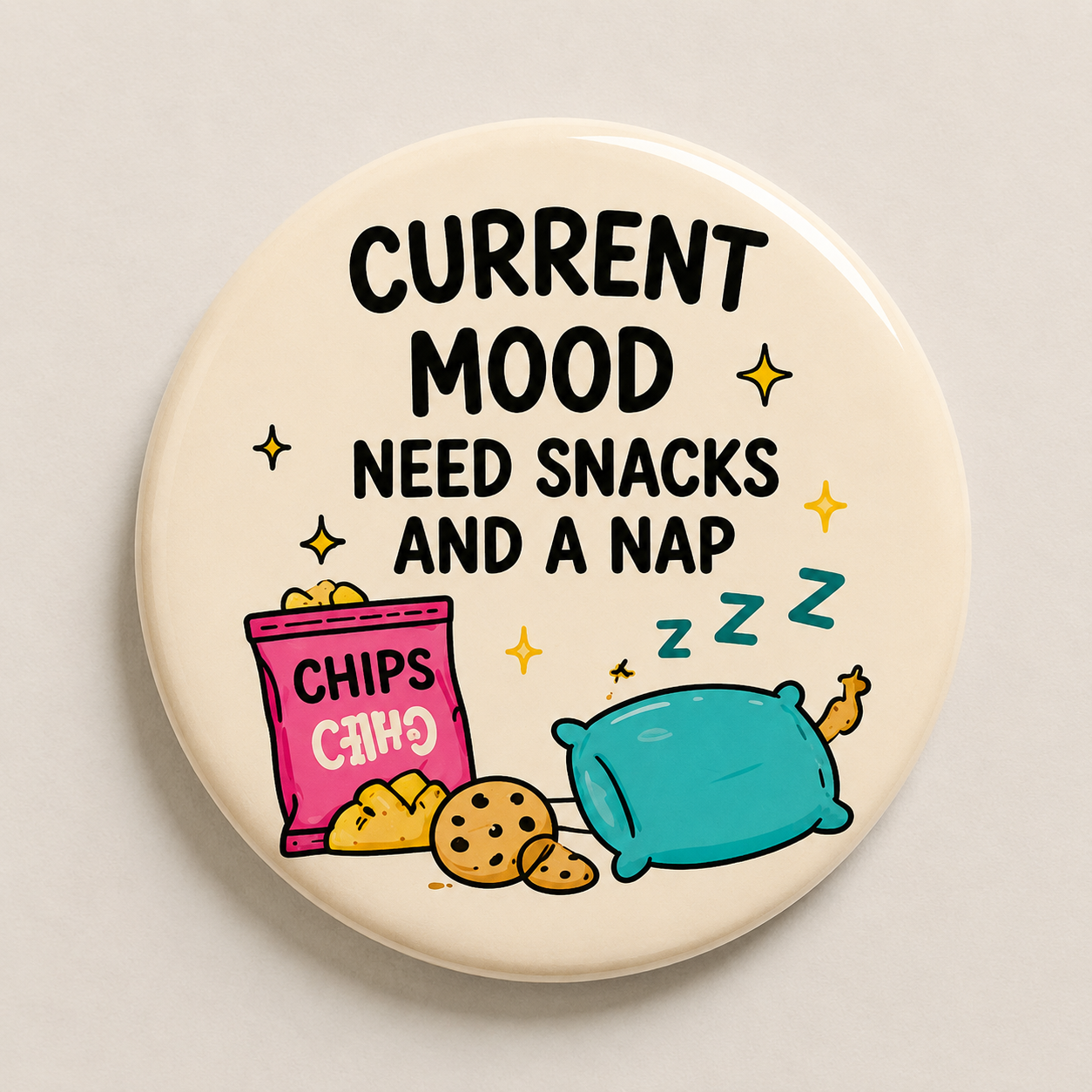 Funny Sarcastic Button Pins | 3-Inch Cute Animal Quote Badges