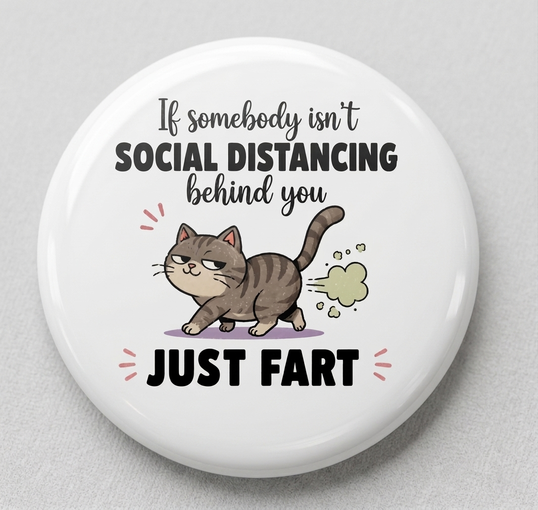 Funny Sarcastic Button Pins | 3-Inch Cute Animal Quote Badges