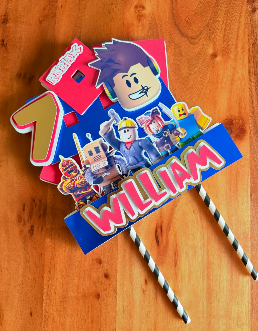 Custom Avatar Gaming Cake Topper – Personalized Virtual World Birthday Decor