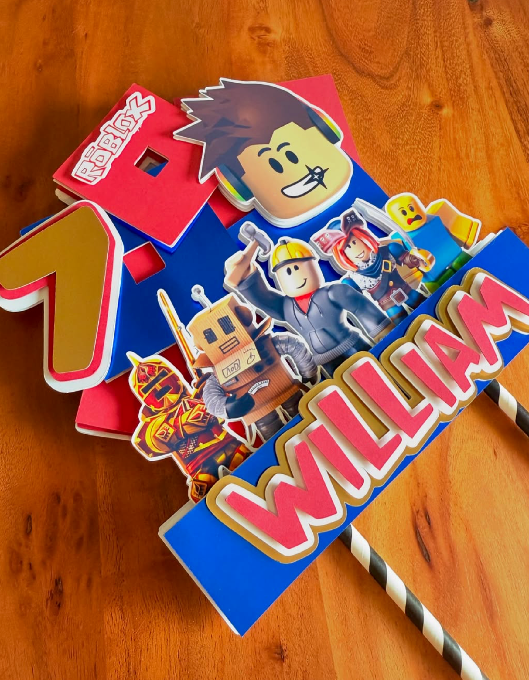 Custom Avatar Gaming Cake Topper – Personalized Virtual World Birthday Decor
