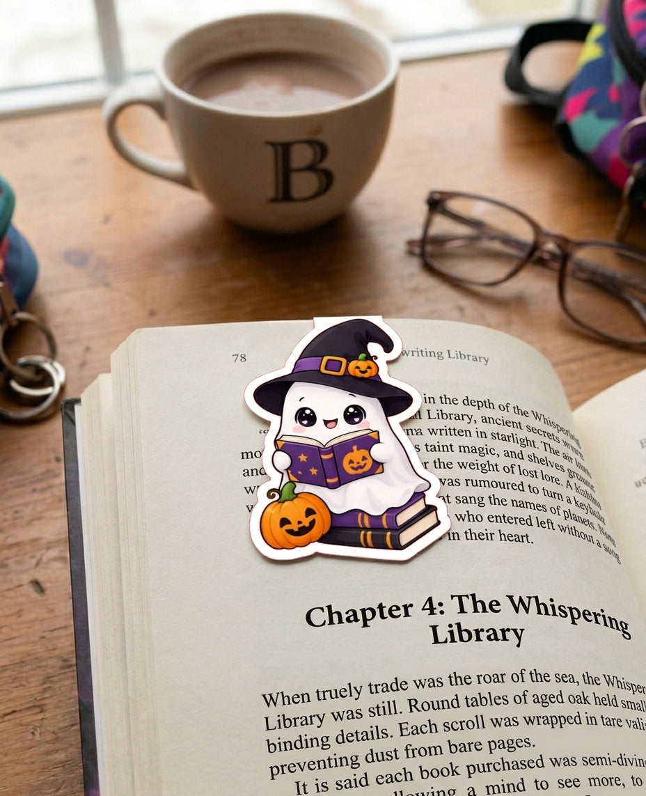 Halloween Magnetic Bookmark for Kids | Cute Spooky Halloween Bookmark | Reading Gift