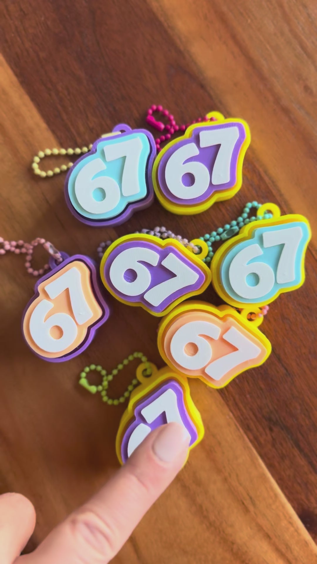 Viral 67 Clicker Fidget Keychain | Six Seven TikTok Trend Brainrot Toy