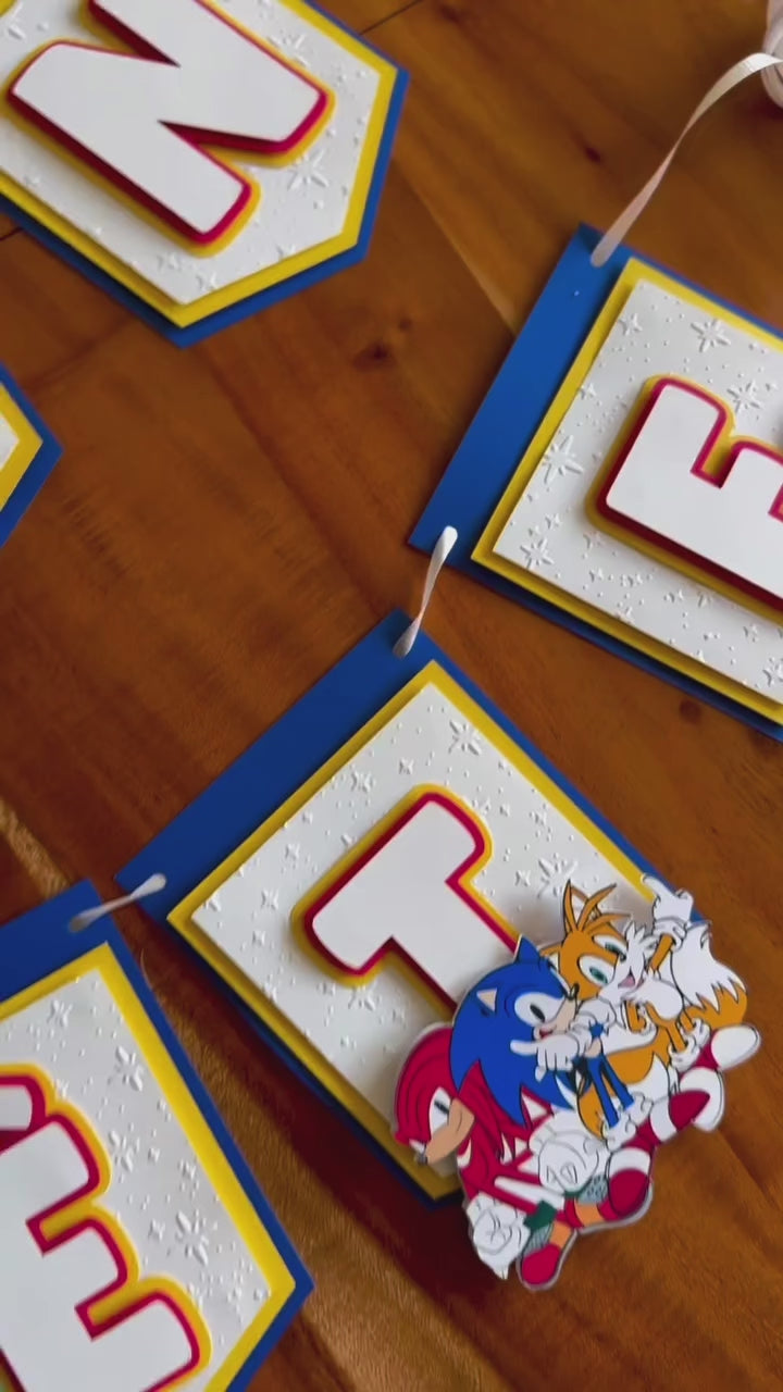 Personalized Speed Runner Party Set | Custom Video Game Cake Topper