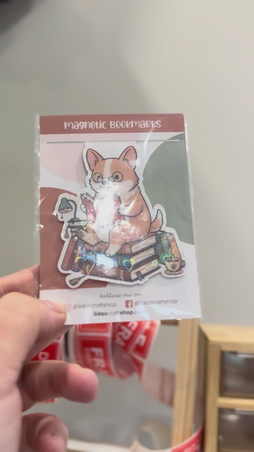 Cute Corgi Magnetic Bookmark - Clip-on Page Marker for Readers