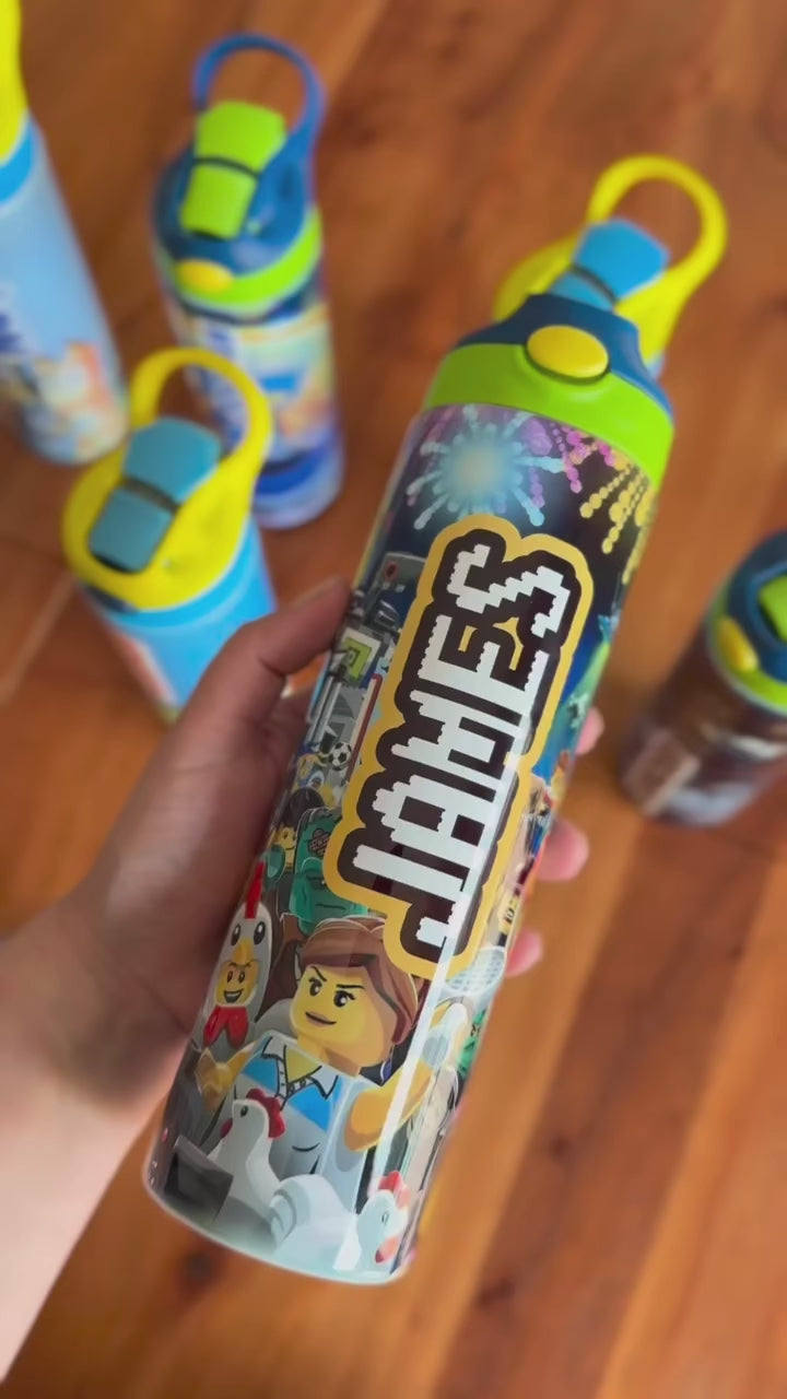 Personalized Kids Water Bottle | 12oz or 20oz Stainless Steel