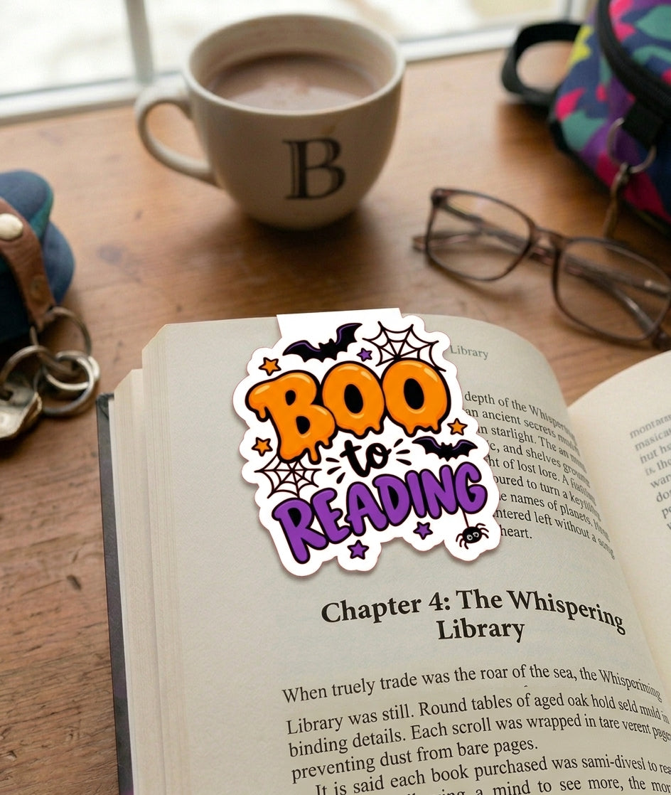 Halloween Magnetic Bookmark for Kids | Cute Spooky Halloween Bookmark | Reading Gift